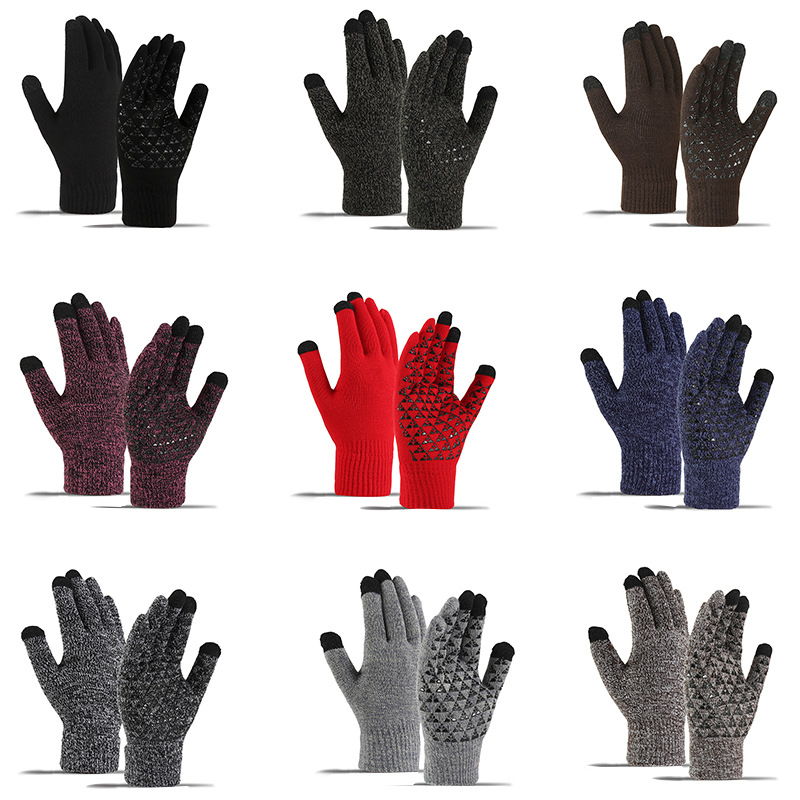 Touch screen gloves for men and women, winter velvet gloves