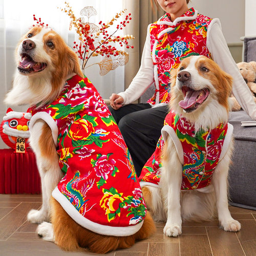 New Year small, medium and large dog pet dog cat clothes