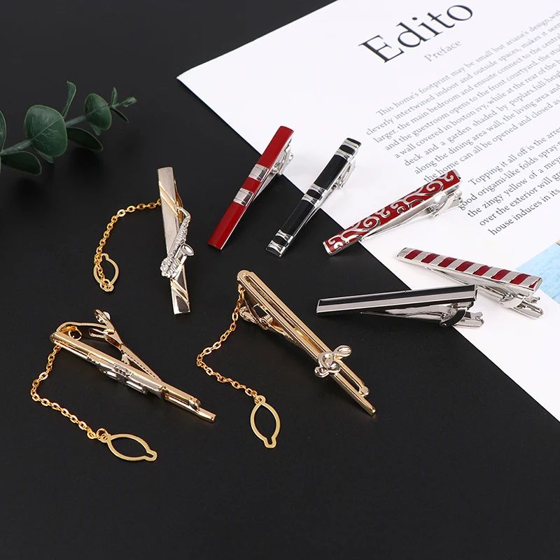 Clasp Mens Suit Wedding Gift Slim Collar Useful Neck Tie Pin-封面