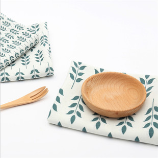 Leaf style Towels Napkins Pastoral with Fresh Tea Design