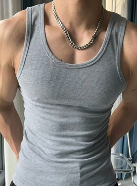 Men's vest with coarse thread cotton vest for external wear