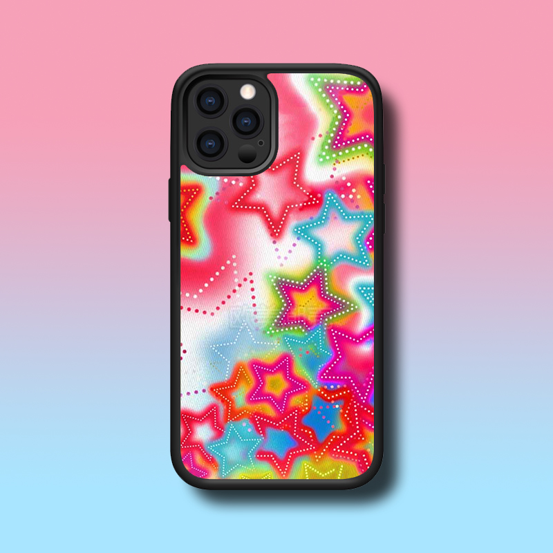 炫彩五星欧美风梦幻星辰iPhone16promax手机壳15Plus防摔保护套苹果14pro潮13少女心12