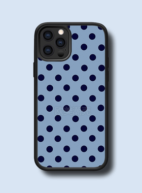 17promax蓝色波点适用苹果16promax手机壳iPhone15Pro高级感14pm少女心13