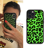 iPhone14欧美风超火绿色豹纹8plus手机壳xrs适用苹果13promax防摔 2294