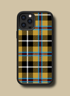 17pro棕黄色16布纹格子iPhone15plus保护壳ins风硬壳14/13mini适用苹果12promax