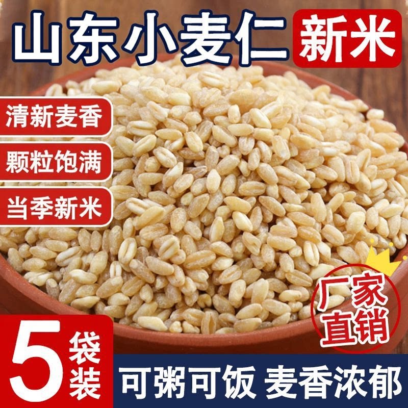 山东特产新鲜去皮小麦仁大麦仁新粮去壳麦香农家自种去皮麦米粗粮