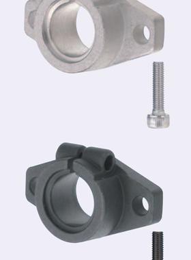 导向轴支座带法兰SHF 卧式轴座SHFT 10 12 15 20 25钢制 铝合金型