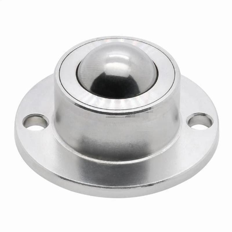 万向球E-QDA21-D27/30/39/48钢制牛眼法兰型 钢珠滚轮 替代怡合达