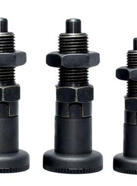 PXYK/PXYA10/12/16自锁细牙旋钮柱塞定位分度销弹簧销发黑尼龙头