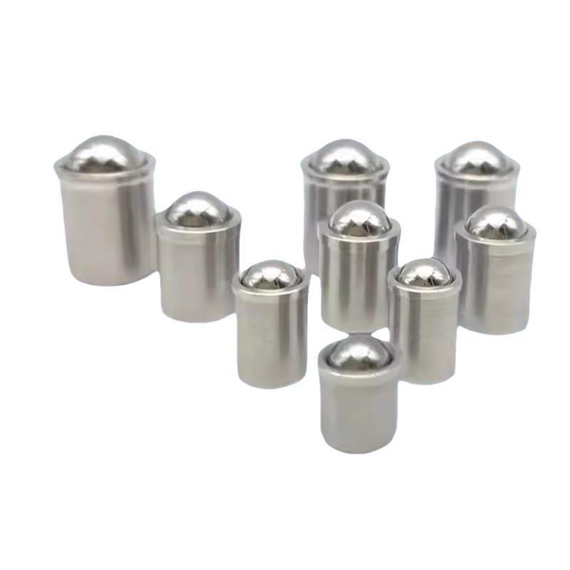 304轻载型PFSSN2/3/4/5/6/8/10压入式O球头柱塞带台阶定位珠光身