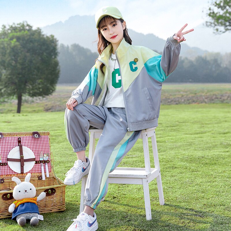 2026新款女童春秋款时尚洋气套装中大儿童女孩炸街运动休闲两