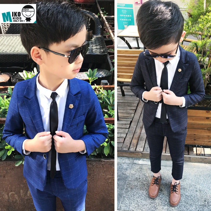 2026新款春秋季中小童儿童西装三件套韩版礼服宝宝西服男童花童演