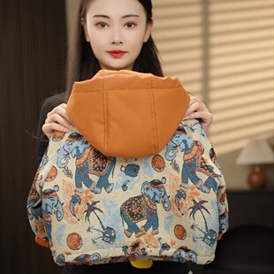 2025新款儿童卡通冲锋衣加棉套装男童女童冬季棉服宝宝连帽两