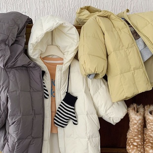 90白鸭绒中小 男女童连帽中长款 2025新款 邦诚儿童羽绒服冬季