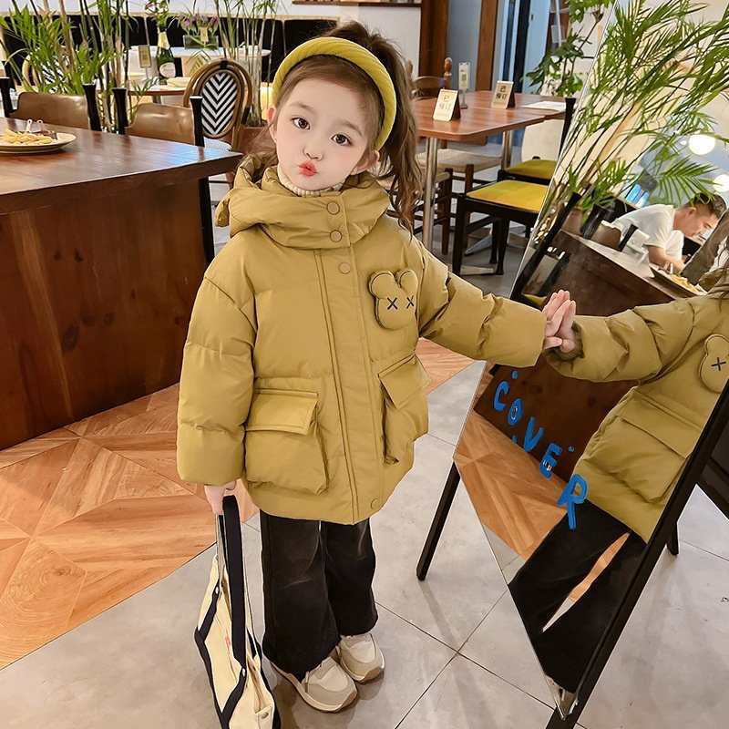 2025新款女宝宝冬装棉衣洋气女童装羽绒棉服网红儿童外套冬季