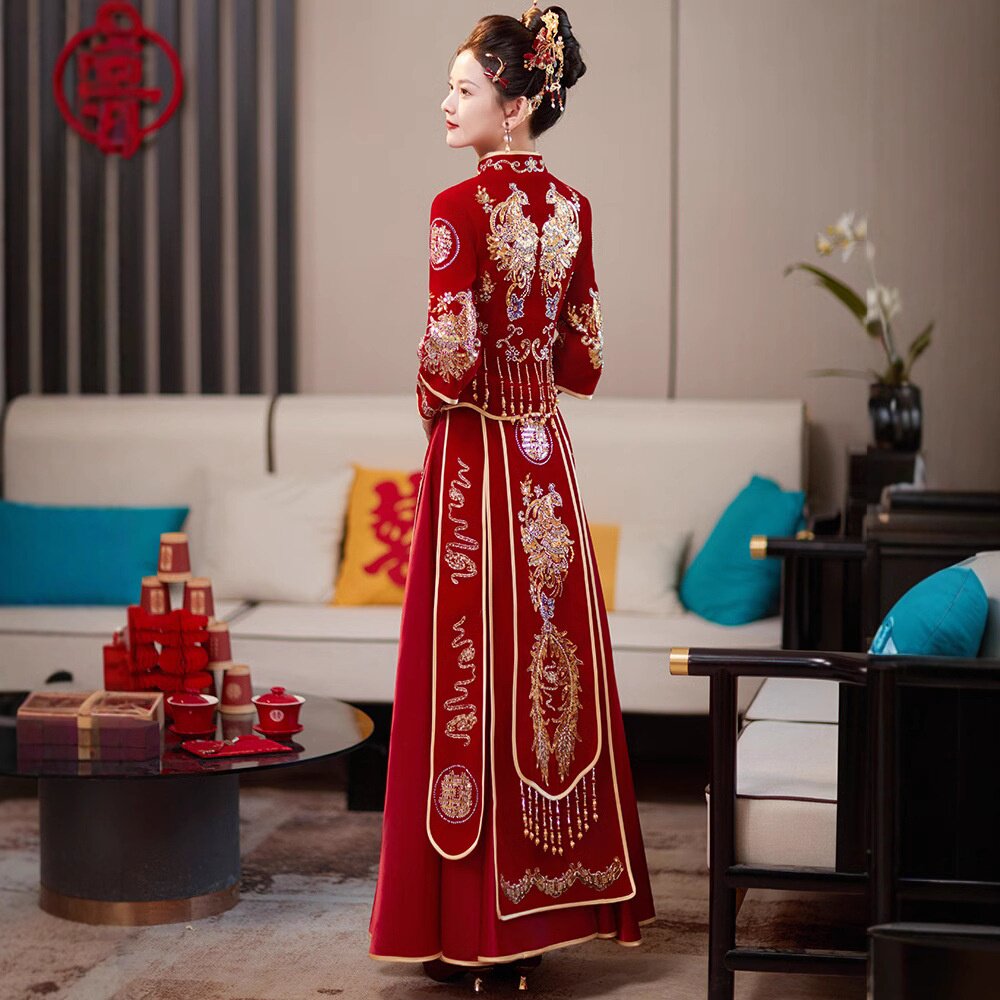 2026新款秀禾服婚服新娘结婚中式嫁衣出阁出嫁敬酒小个子秀和龙凤