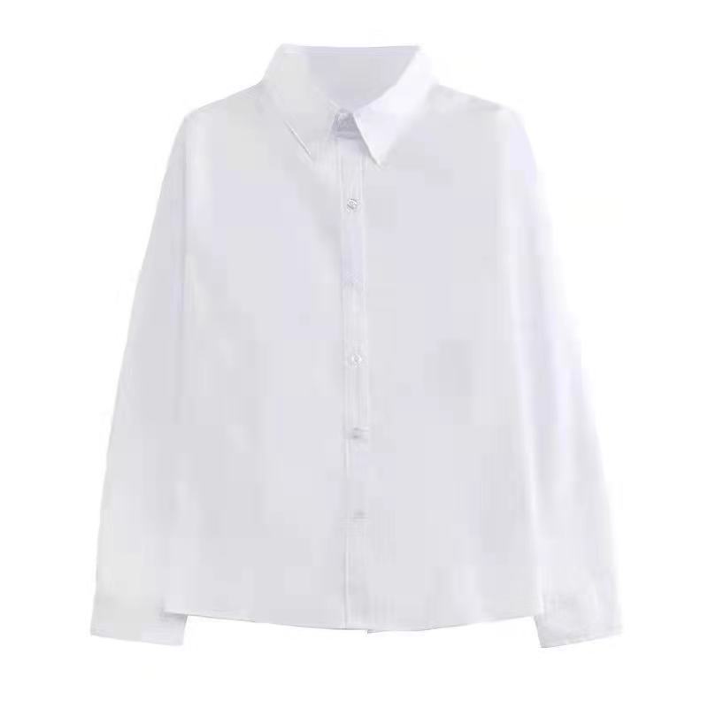 2026新款男女白衬衫基础款衬衫女学院风夏季短袖校服中学生日系衬