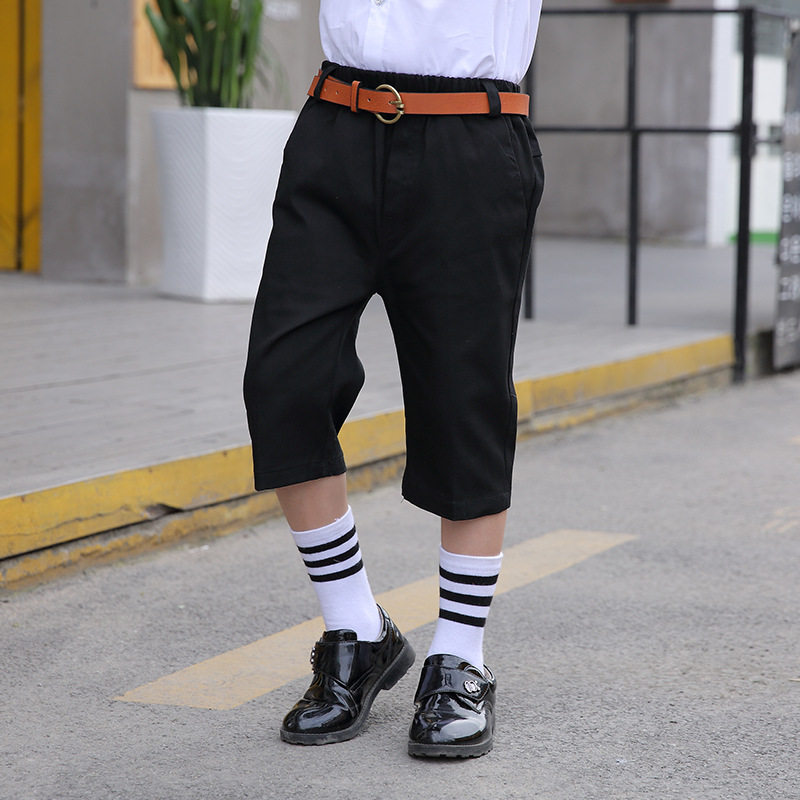 2026新款童装夏季儿童中裤韩版纯棉中大童西装短裤演出服高品质