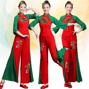 2026新款秧歌服女中老年民族舞蹈服装扇子舞广场舞中国风古典