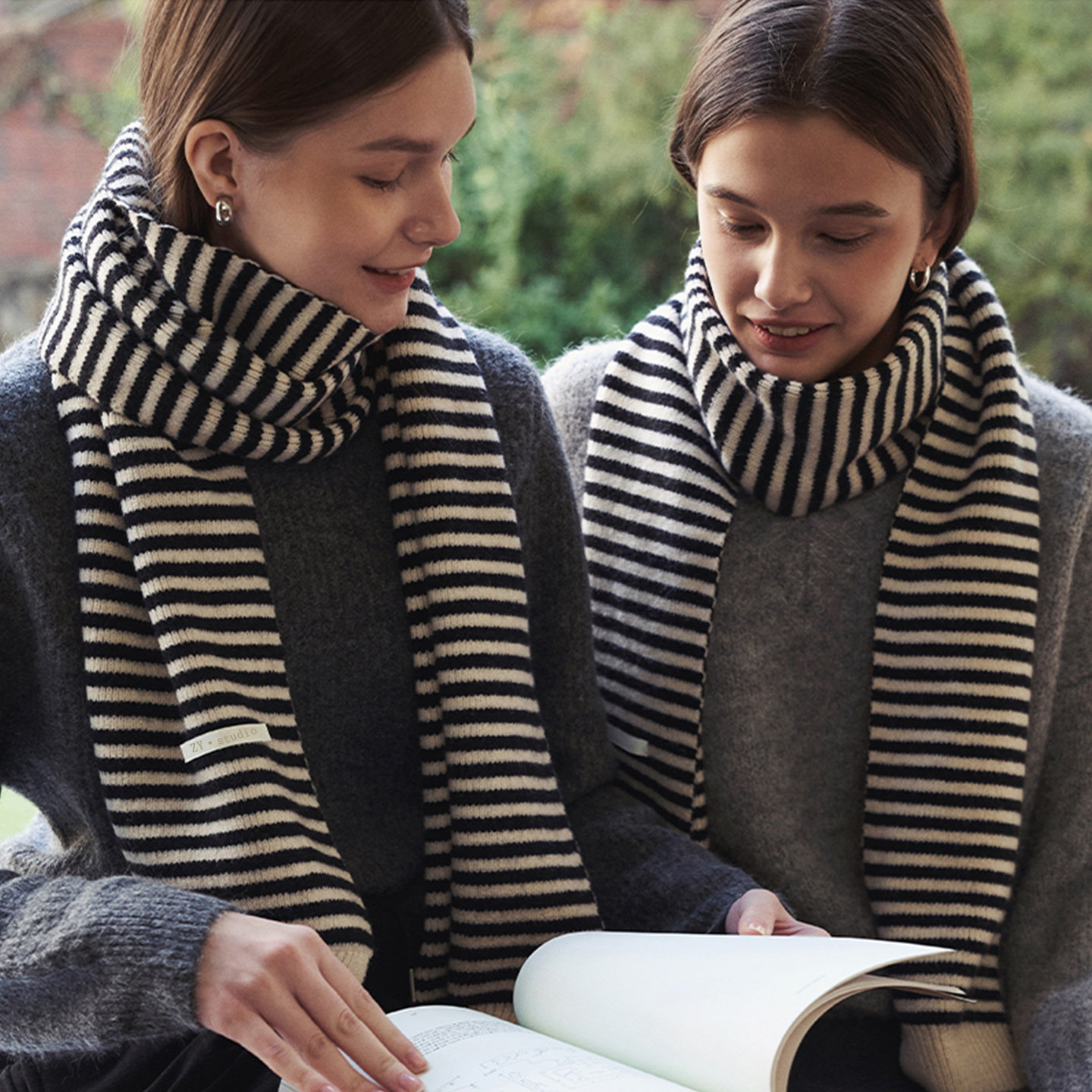 黑白条纹围巾女款2025新款冬季韩系高级感复古时尚百搭显气质围脖,服饰配件/皮带/帽子/围巾,围巾/丝巾/披肩,淘宝优惠券,粉丝福利购,淘宝优惠卷