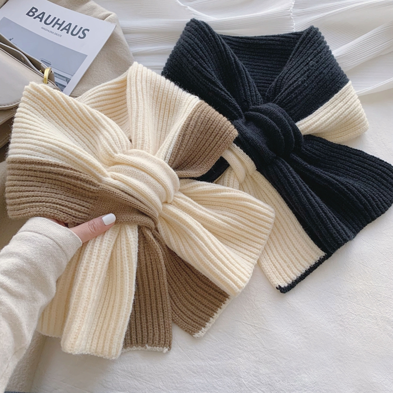 小围巾短款女秋冬季护颈针织围脖