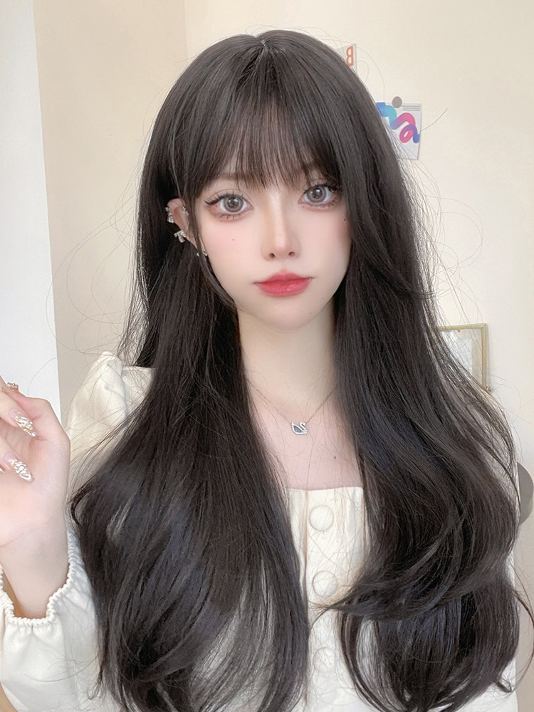 假发女长发韩式中长卷发2021年爆款秋冬假发套日常自然可扎全头套