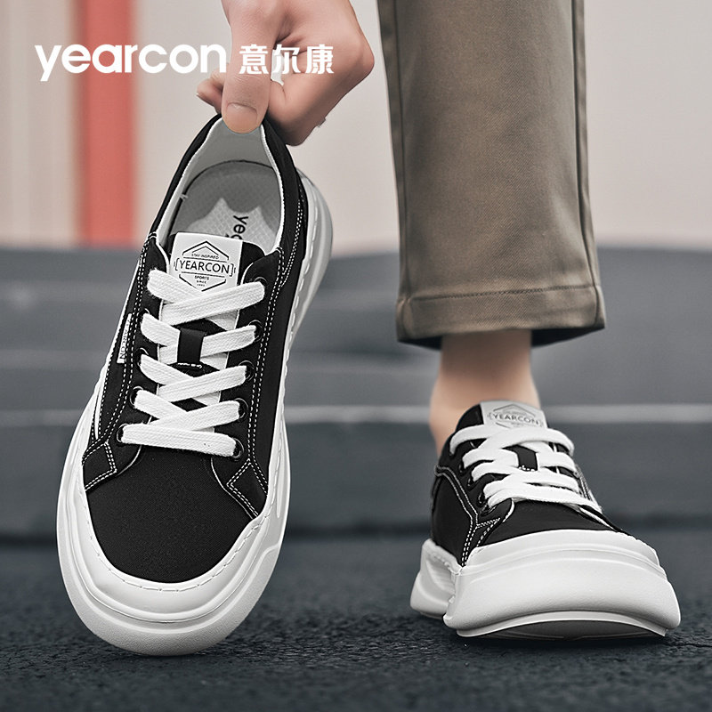 意尔康男鞋2026新款春秋冬季超火爆款老北京帆布鞋男士休闲板鞋潮
