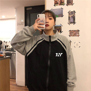 TNT时代少年团同款衣服 马嘉祺丁程鑫应援宽松外套学生夹克上衣女
