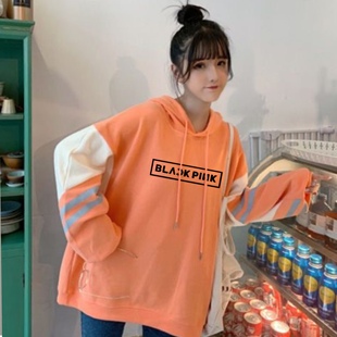 BLACKPINK同款 卫衣宽松上衣秋冬LISA金智秀金智妮朴彩英学生加绒