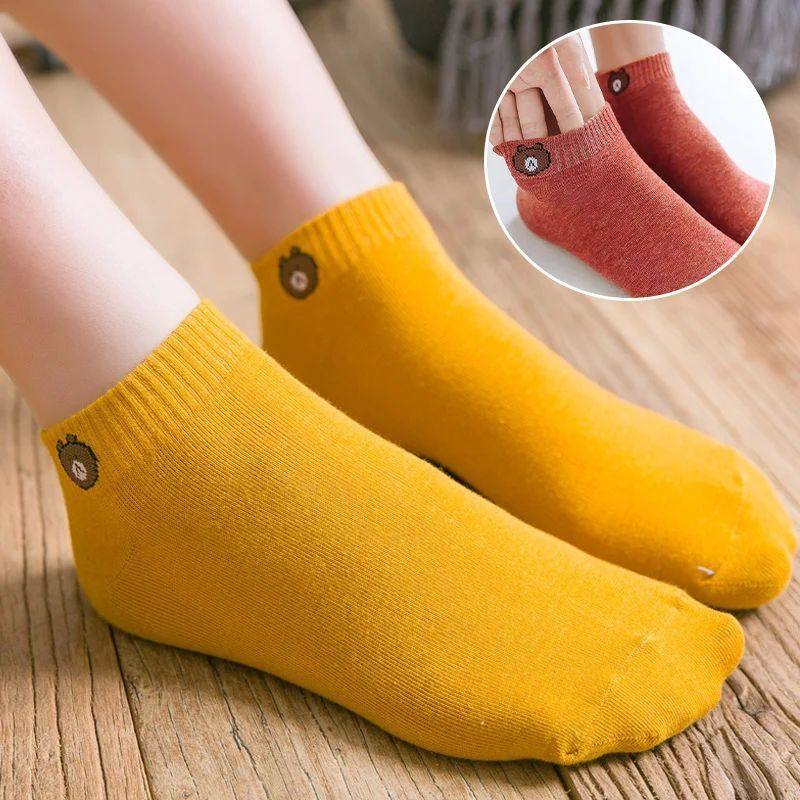 10 Pairs Women Cotton Socks Breathable Casual Fashion Ankle