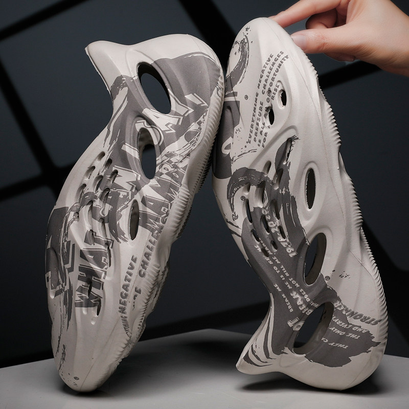 凉鞋男梵斯椰子洞洞鞋正版700防滑软底包头ins潮凉拖鞋男休闲运动