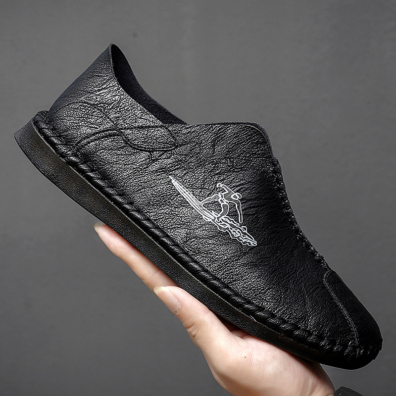 男鞋真皮懒人驾车鞋秋男士休闲