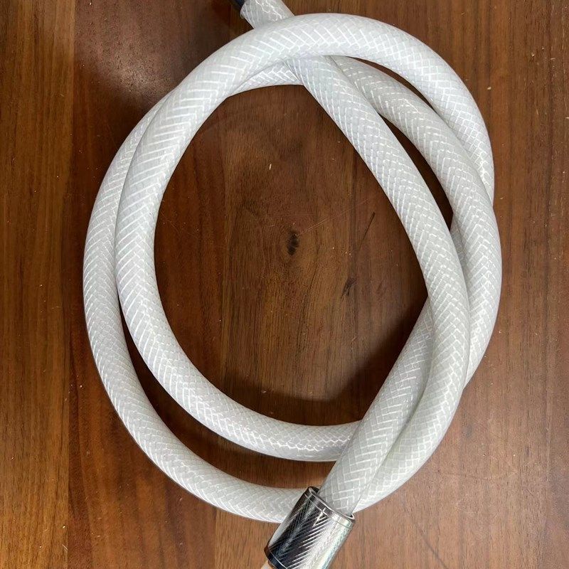 家用浴室热水器4分出水管洗v澡淋浴白色PVC花洒软管1.5米喷头