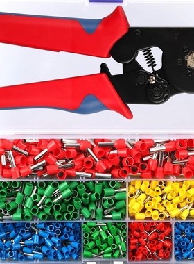 700PCS盒装欧式管t型端子快速铜管接线接头压线钳组合套装