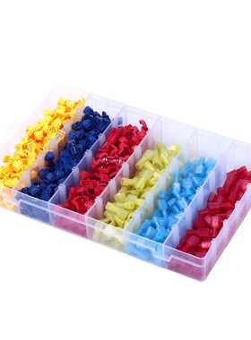 240pcsT型免破线夹主分支接线端子组合套盒快速接线端子