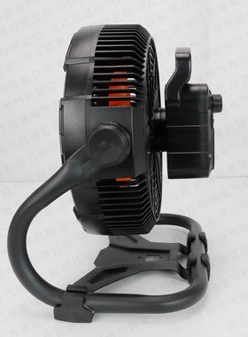 便携式USB充电锂电池电风扇大风量移动LEDN照明可调速低噪音摇头