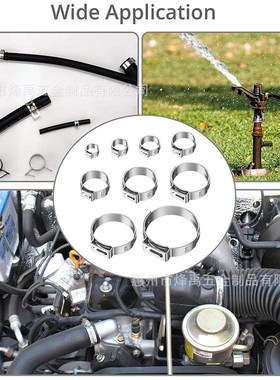 151PCS套盒 304不锈钢/单D耳无极卡箍抱箍管束管夹专用卡箍钳