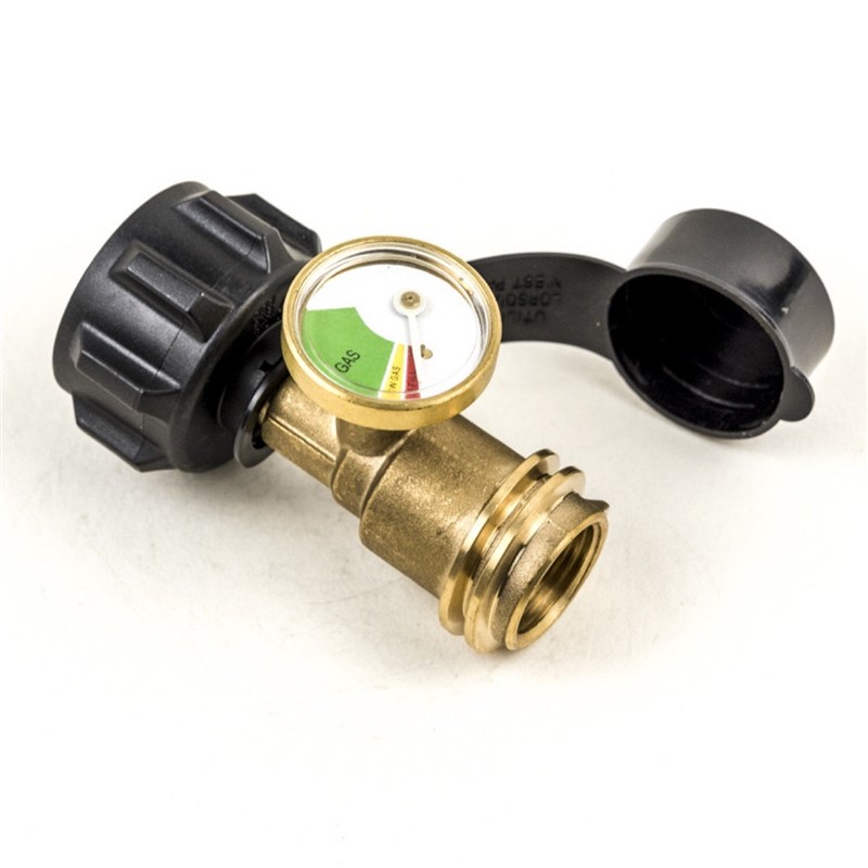 户外气罐转换连接头长扁x气罐转换连接头黑色手轮充气接头