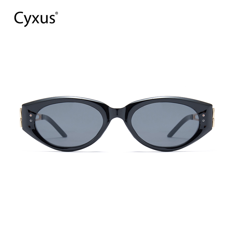 Cyxus猫眼墨镜女款防紫外线男明星同款时尚ins窄框猫眼百搭太阳镜