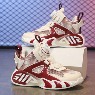 男童鞋子春夏季新款网面透气儿童运动鞋轻便中大童男孩单网篮球鞋