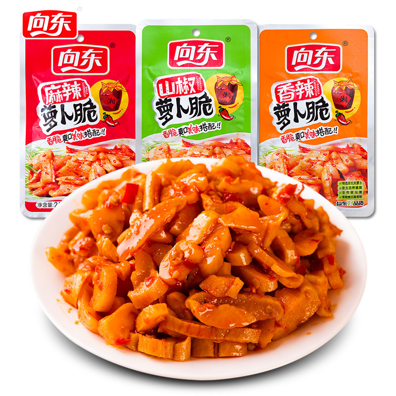 向东萝卜脆麻辣脆萝卜干条湖南特产小零食开胃咸菜小吃休闲食品