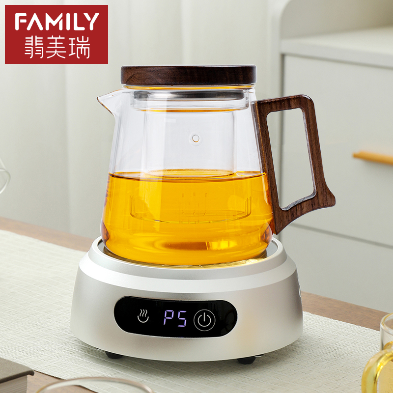 小型静音煮茶壶电陶炉套装玻璃煮茶壶耐高温侧把壶迷你煮茶器茶炉