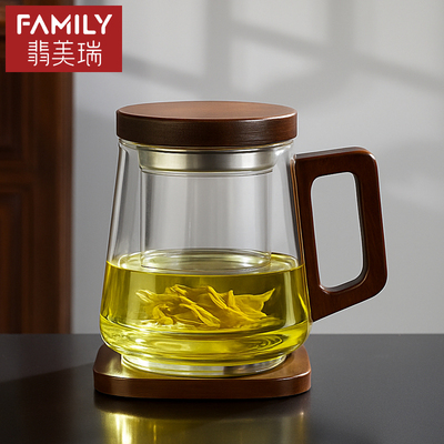 耐高温玻璃茶杯茶水分离泡茶杯