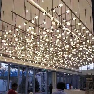 酒店售楼部豪宅定制大型吊灯北欧非标定制灯具厂家定制灯具