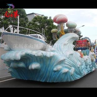 深圳花车制作安装 大型活动节日庆典巡游彩车制作玻璃钢庆典彩车