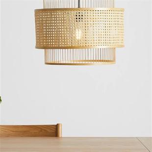 日式 饰艺术禅意床头灯具 餐厅吊灯竹编北欧书房卧室民宿客栈装