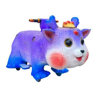 新硅胶软体仿真恐龙儿童电瓶车商场公园广场摆摊爆款 引流亲子双人