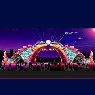 户外景观大型灯会彩灯制作展示公园景区雕塑彩灯摆件