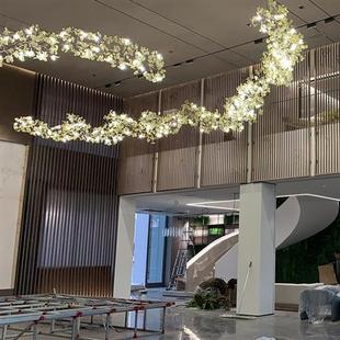 酒店大堂银杏叶创意工程灯具售楼部沙盘商场造型装 饰客厅吊灯