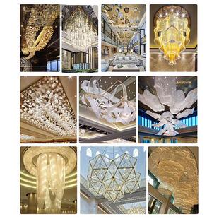 简约大气现代餐厅灯创意酒店大型灯宴会厅吸顶灯饭店餐厅灯具